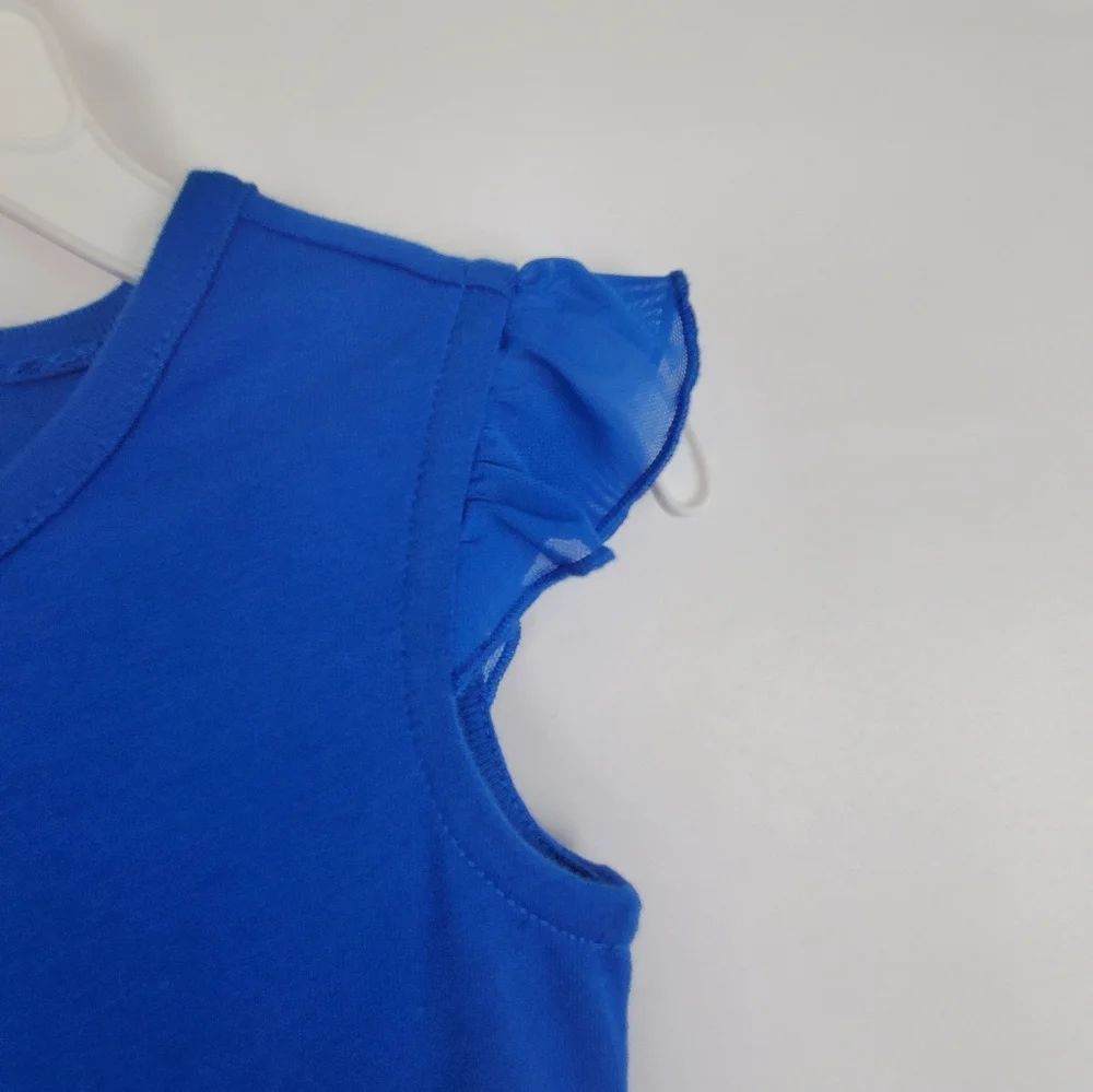 Hanna Andersson Blue Rainbow Tiered Dress 3